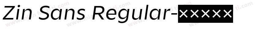 Zin Sans Regular字体转换